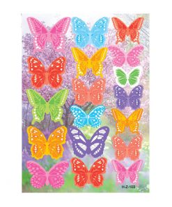 Dekorationsfjärilar 3D - 18 stycken på ark - Set 2