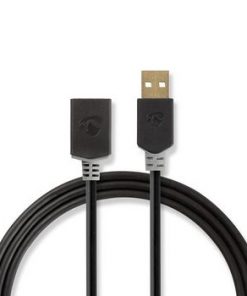 USB 2.0-förlängningskabel | A-hane - A-hona | 2.0 m | Antracit