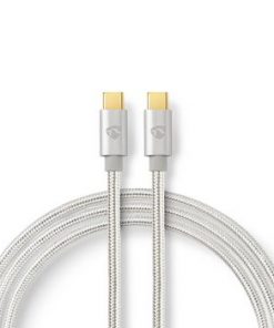 USB-kabel | USB 2.0 | USB Type-C™ Hane | USB Type-C™ Hane | 480 Mbps | 10 W | Guldplaterad | 2.00 m | Rund | Flätad / Nylon | Aluminium | Kartong med täckt fönster