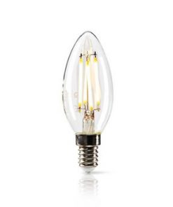 LED-lampa Lampa E14 | Ljus | 4.8 W | 470 lm | 2700 K | Varm Vit | Retrostil | Antal lampor i förpackning: 1 | Tydlig